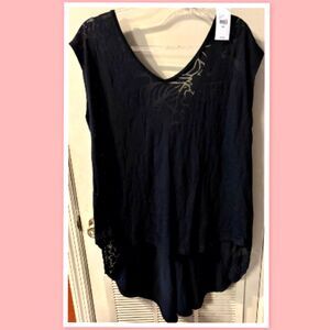 Women’s Lane Bryant Lacey Black Tank ~ Size  18/20 ~ New